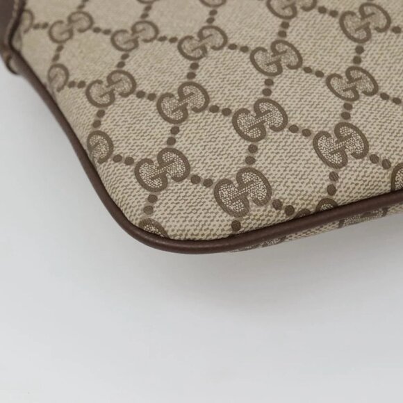 GUCCI GG Supreme Web Sherry Line Bag PVC Beige Gold 904 02 047 Auth - Picture 5 of 16